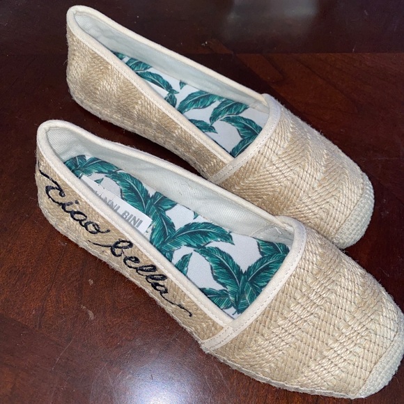 Gianni Bini Ciao Bella Woven Designer Espadrilles Flats Shoes US 6 M Beige - Picture 4 of 4